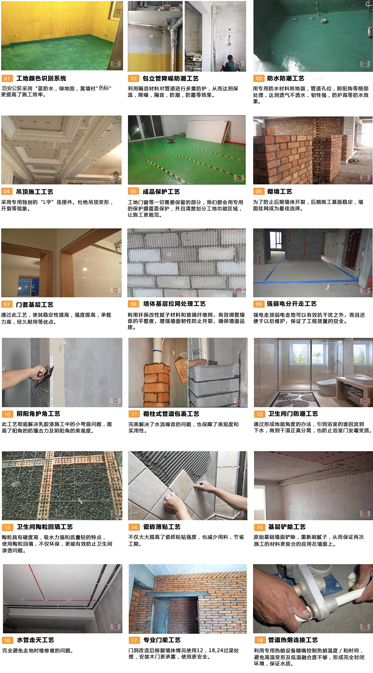 長沙辦公室裝修設計浩安公裝品質工藝工裝施工工藝標準圖